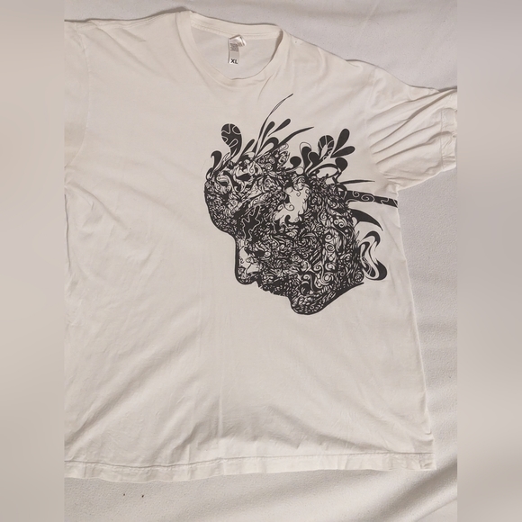 Graphic Tee - Woot! Shirt Mens XL White w/offset black screen printed graphic - Picture 2 of 5